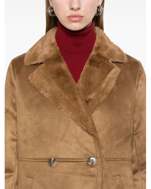 Lauren Ralph Lauren Black Faux Shearling Coat, Size Small