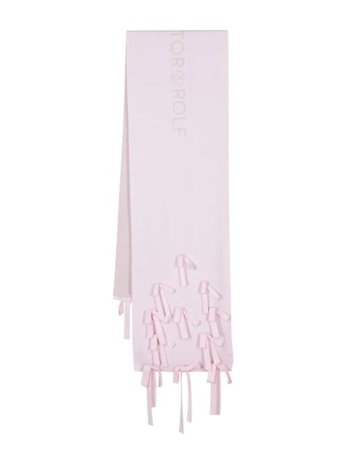Sciarpa Con Logo Jacquard di Viktor & Rolf in Pink