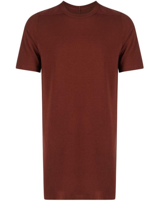 Plain cotton T-shirt Rick Owens pour homme en coloris Red