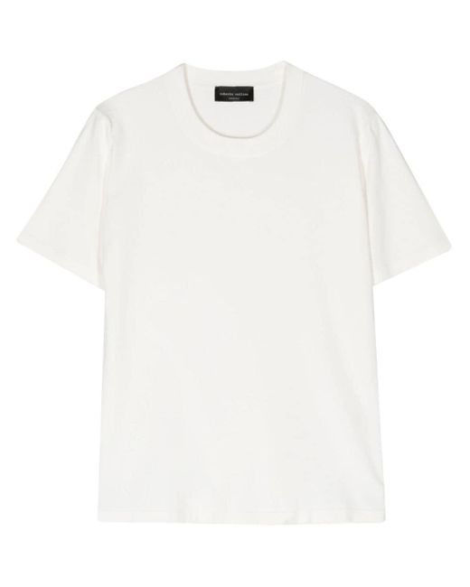 Roberto Collina White T-Shirt mit rundem Ausschnitt