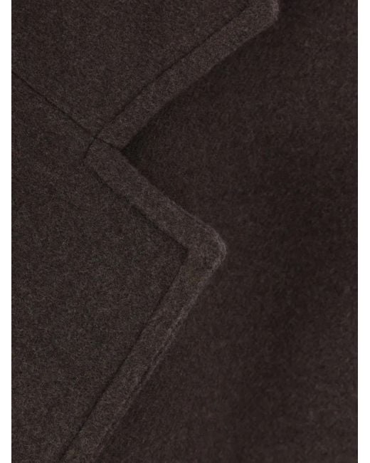 Dusan Gray Wide-Lapel Wool Coat