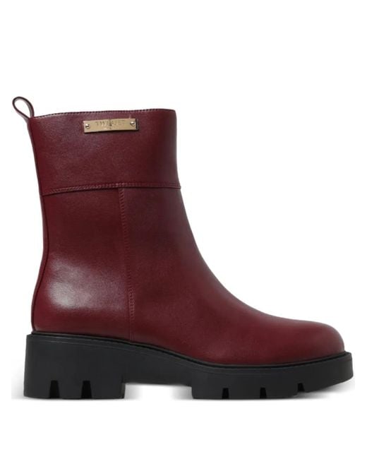 Twinset Red Side-Zip Boots