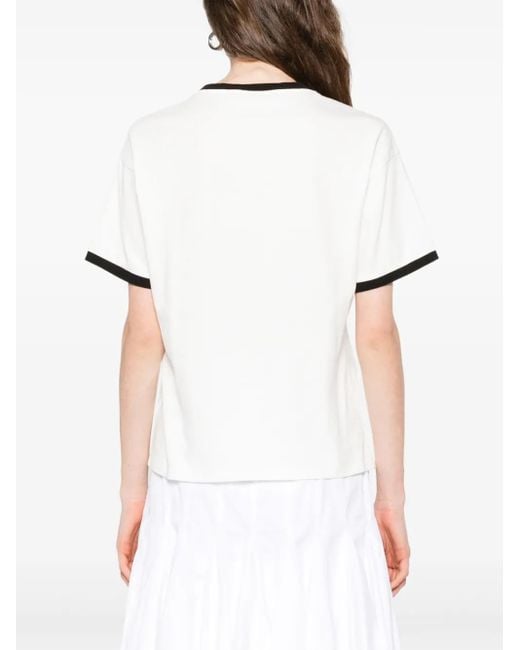 Alice + Olivia Evan Staceface Tシャツ White