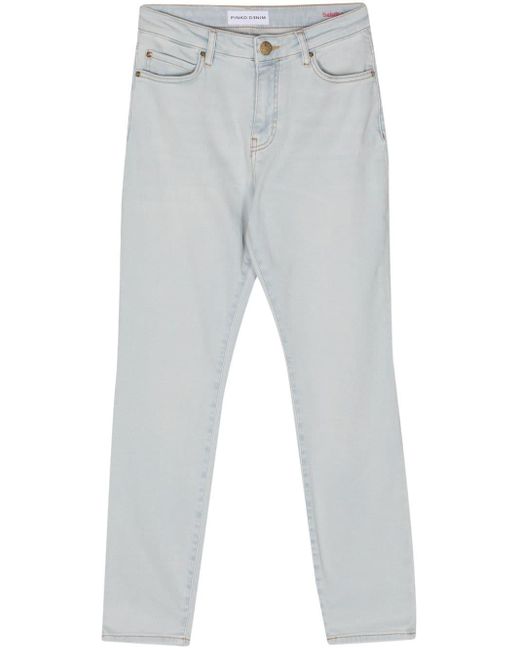 Pinko Gray Sabrina Mid-rise Skinny Jeans