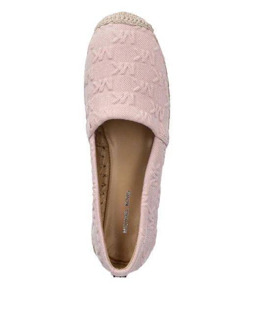 MICHAEL Michael Kors Pink Lynn Logo-Embossed Platform Espadrilles