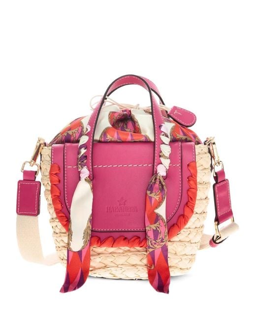 CUBA LAB Pink Habanera Woven Tote Bag