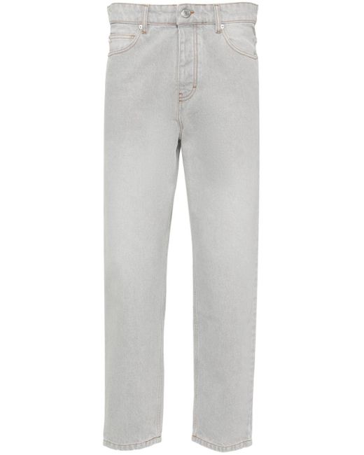 AMI Cropped tapered jeans in Gray für Herren