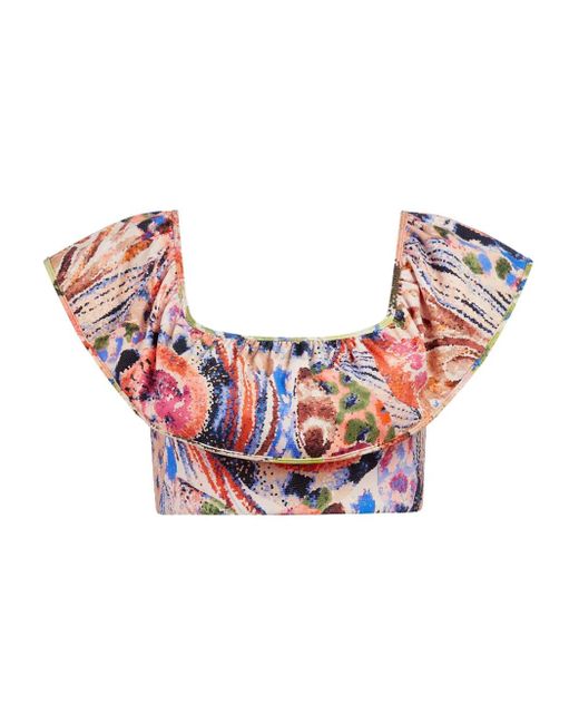 Top de baño Emily con volantes Marie Oliver de color Pink