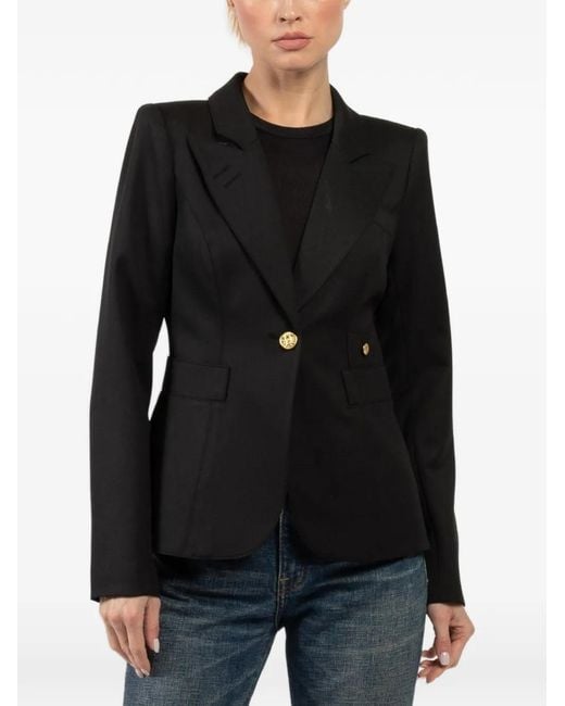 Smythe Black Single-Breasted Blazer