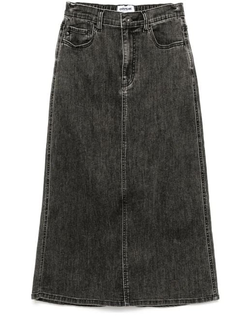 Chocoolate Black Denim Skirt