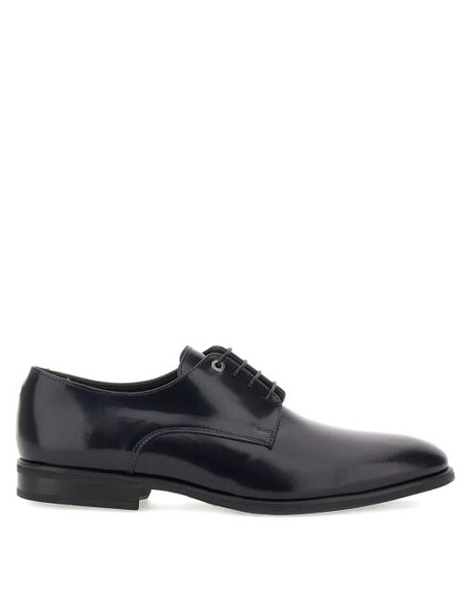Carlo Pignatelli Black Leather Derby Shoes for men