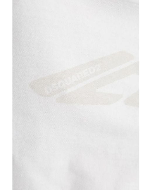 DSquared² White Icon-Motif T-Shirt