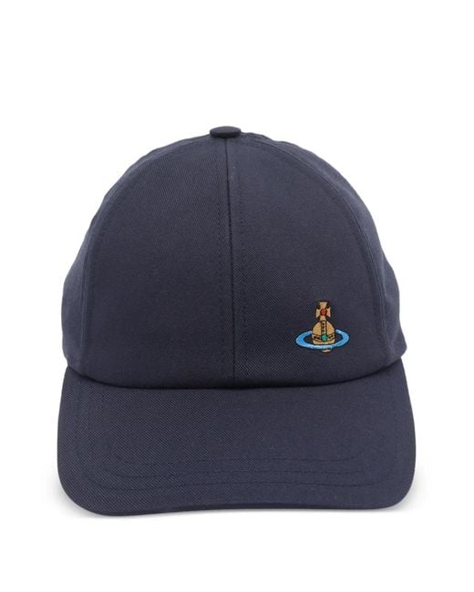 Vivienne Westwood Blue Orb Embroidered Baseball Cap
