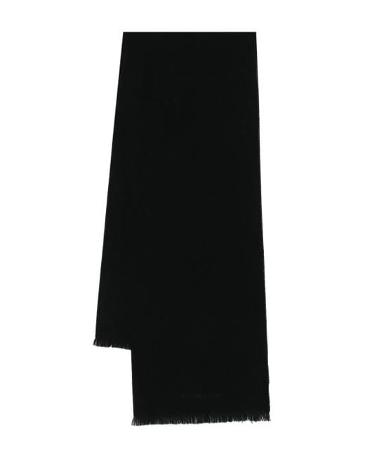 Bufanda con borde con flecos Corneliani de hombre de color Black