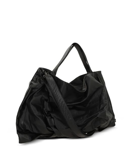 Discord Yohji Yamamoto Black Gathered Tote Bag