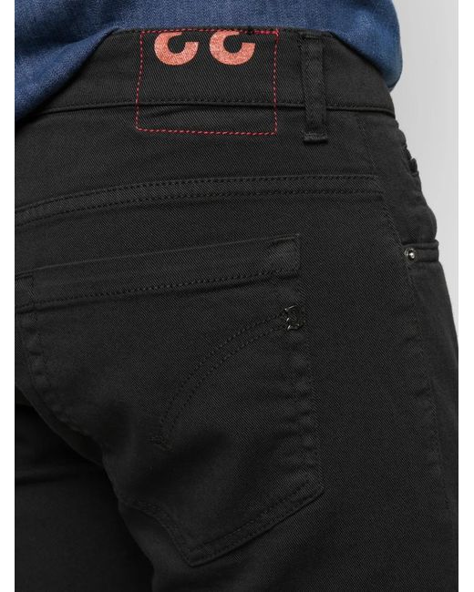 Dondup Black Five-Pocket Slim-Fit Jeans for men