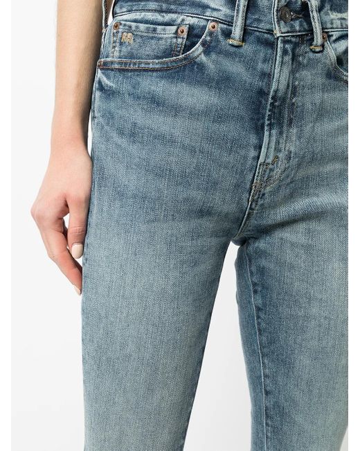 RRL Blue High-Waisted Skinny Jeans