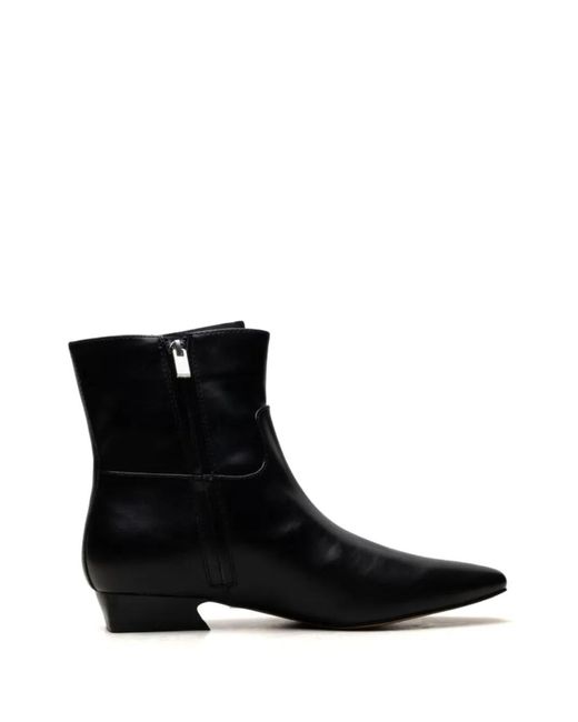 Free People Black Easy Does It Zip-Fastening Ankle Boots
