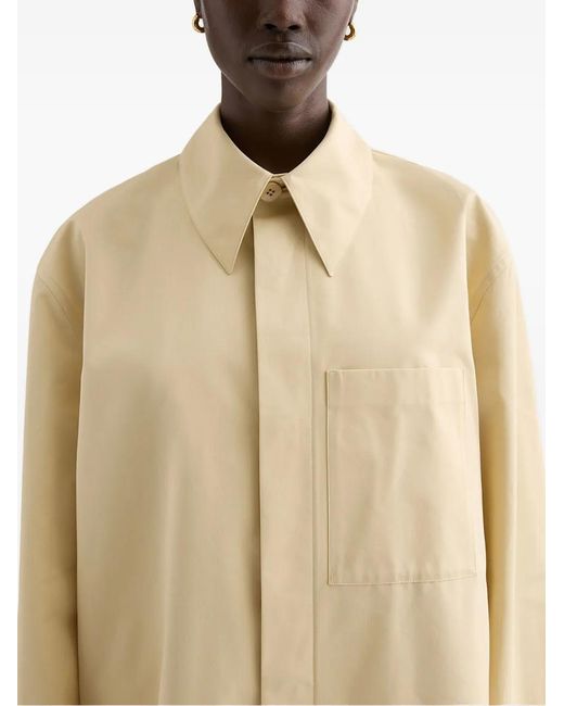 Jil Sander Natural Patch Pocket Poplin Coat