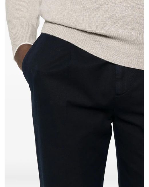 Brunello Cucinelli Blue Pleated Trousers for men