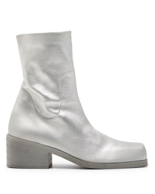 Marsèll Gray Cassello Leather Ankle Boots