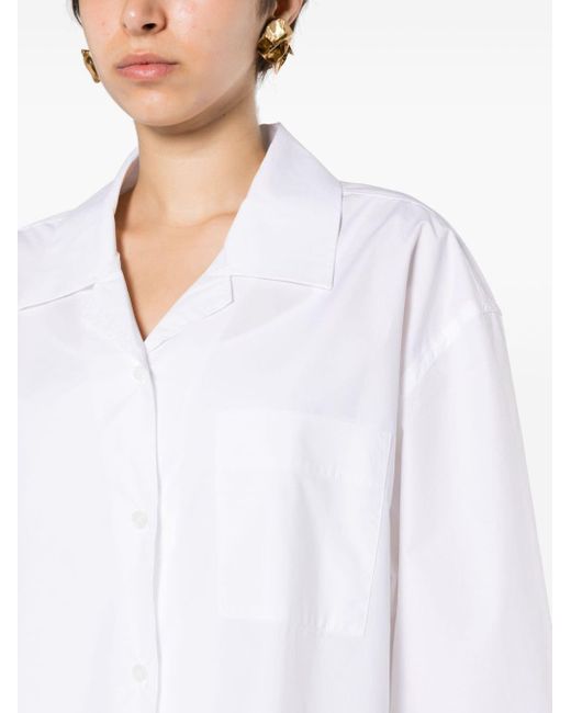 Camisa con cuello cubano Filippa K de color White