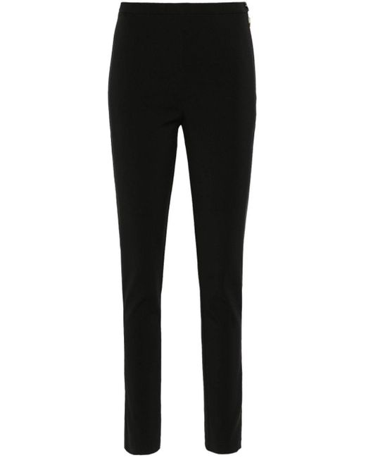Patrizia Pepe Black Essential Slim-cut Trousers