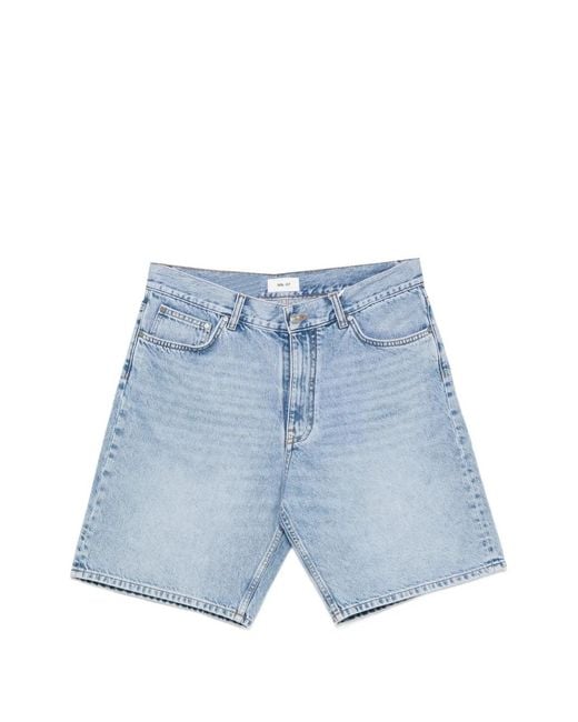 NN07 Blue Otis 1882 Belt-Loop Shorts for men