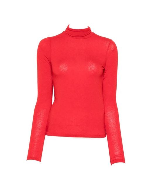 Tela Red Matilde Roll-Neck Long-Sleeve Top