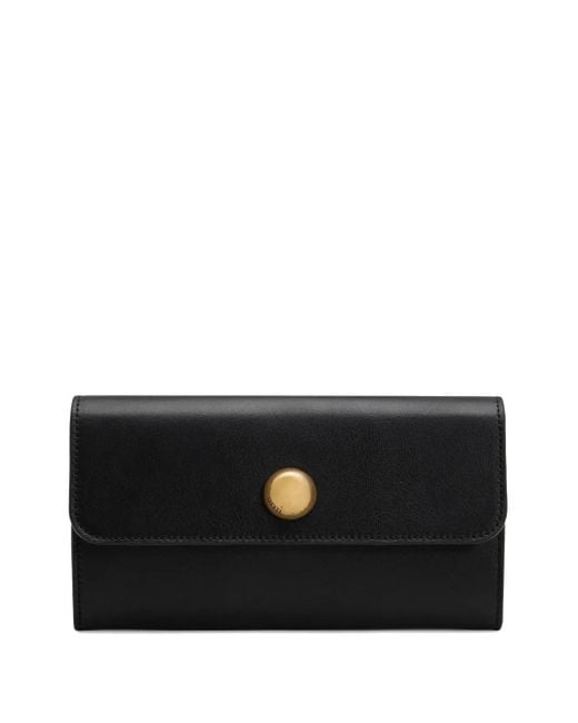 AMI Black Carrousel Leather Continental Wallet