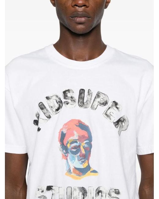 Kidsuper White Graphic-Print T-Shirt for men