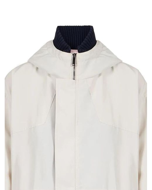 Iceberg White Hooded Drawstring Coat