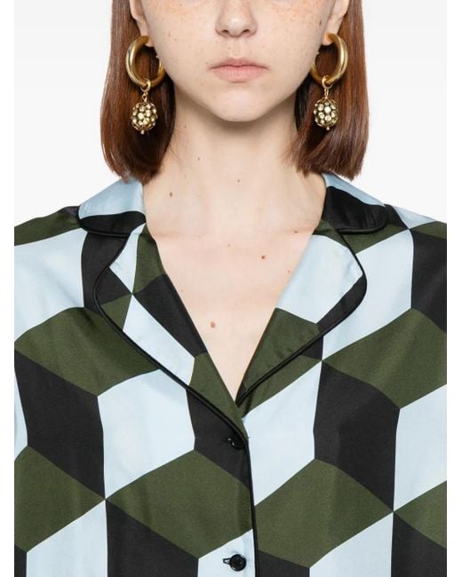 Cynthia Rowley Green The Illusion Shirt