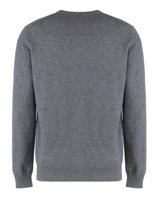 Moorer Gray Orvieto Crew-Neck Cashmere Sweater for men