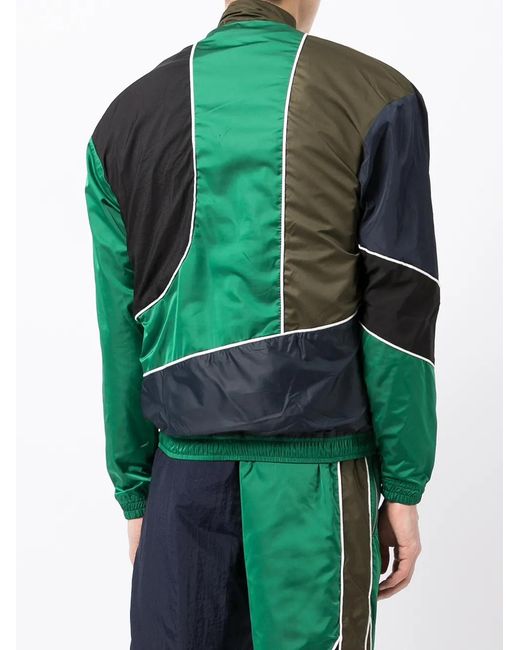 Ahluwalia Green Colour-Block Sport Jacket for men