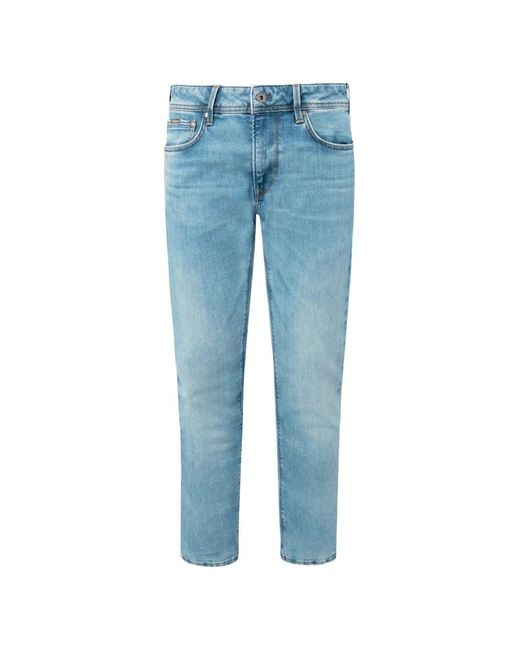 Pepe Jeans Blue Stanley Mid-Rise Jeans for men