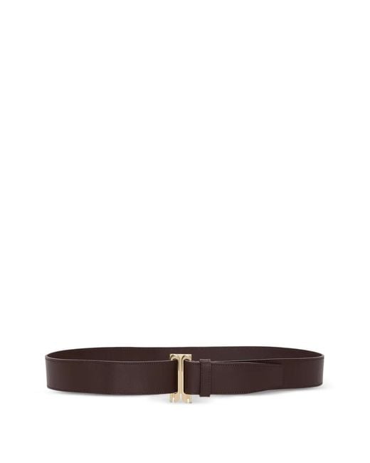 Victoria Beckham White Dorian Tuxedo Leather Belt