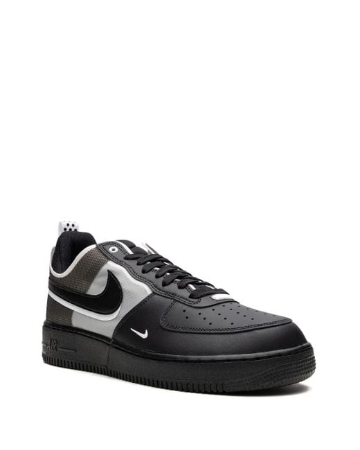 Nike Black Air Force 1 React Sneakers