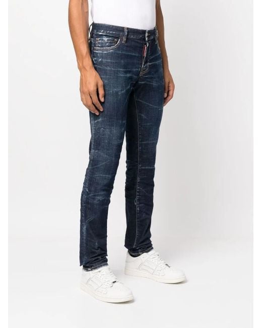 DSquared² Blue Pants 5 Pockets for men