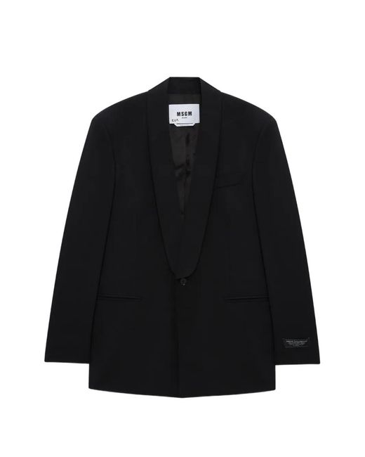 Veste À Col Châle MSGM pour homme en coloris Black