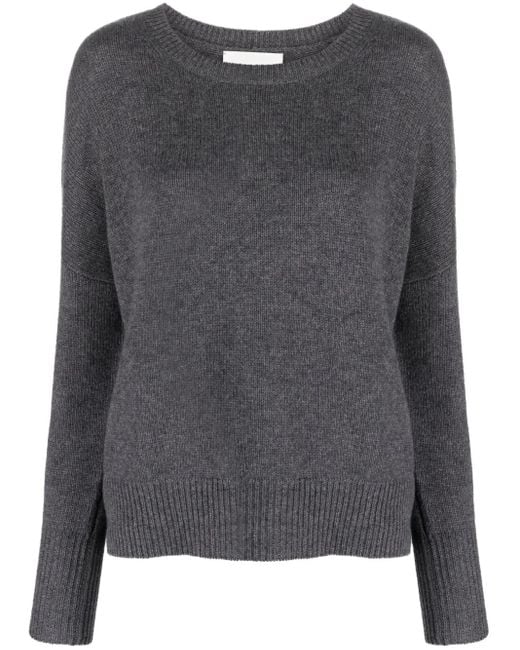 Lisa Yang Gray Mila Ribbed Cashmere Jumper