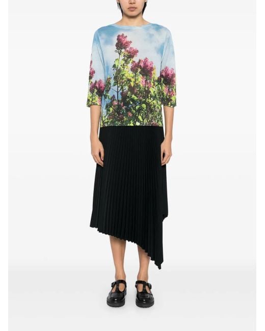 Agnes B. Blue Printed Top