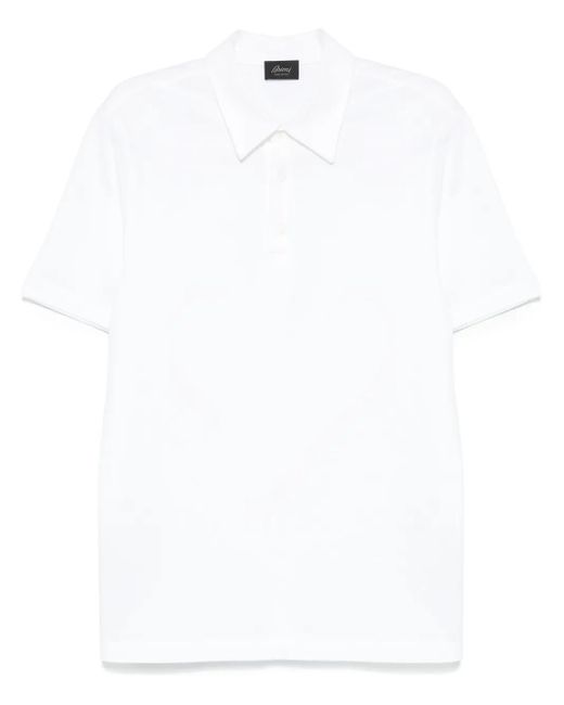 Polo En Coton Brioni pour homme en coloris White