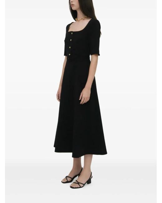 Abito Con Scollo Squadrato di Rosetta Getty in Black