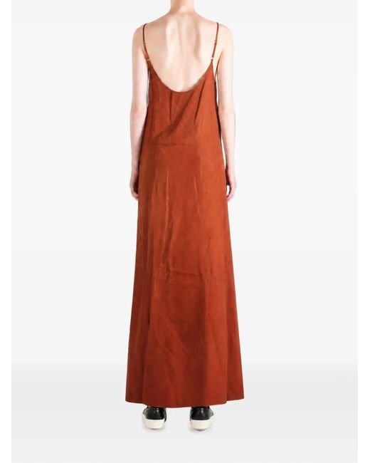 TAIGA TAKAHASHI Brown Spaghetti-Strap Maxi Dress