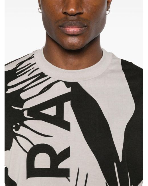 T-shirt en coton à imprimé graphique Ferragamo pour homme en coloris Black