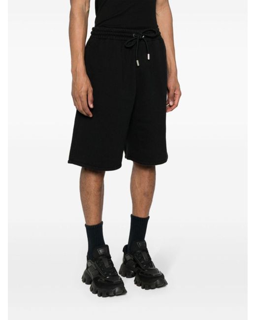 Off-White c/o Virgil Abloh Black Off- Diag-Stripe Cotton Shorts for men