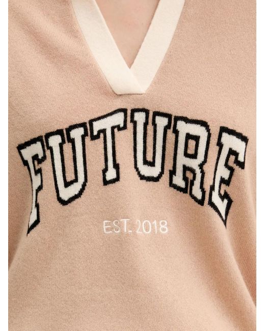 From Future Blue Collared Sweater