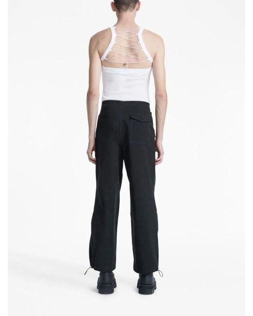 Dion Lee White Lock Drawstring Tank Top