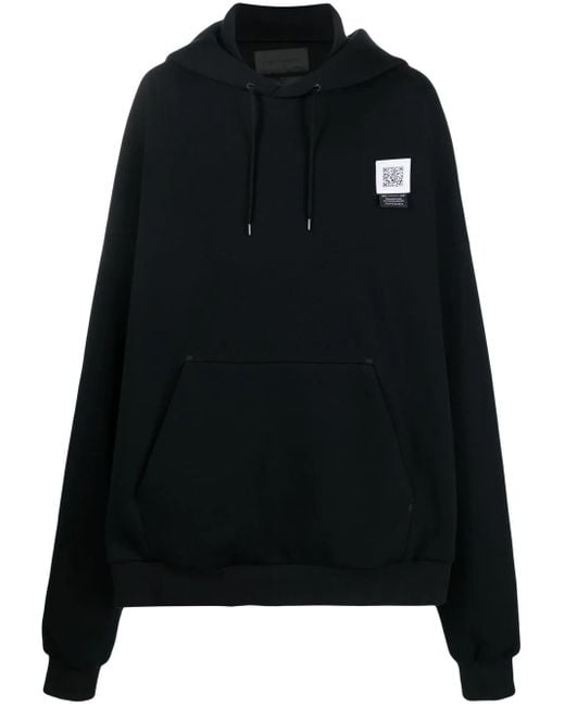 Fumito Ganryu Black 2Way Pullover Hoodie for men
